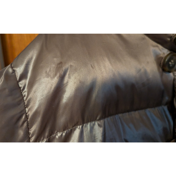 MOTHER The Buttoned Up Metallic Puffer Jacket in Luster SMALL - Picture 6 of 6